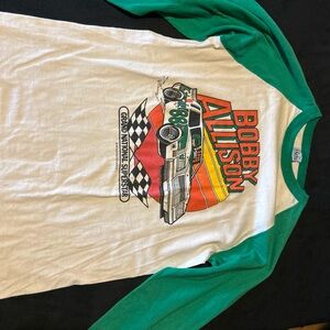 Racing Long Sleeve Tee - Green & White